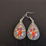 Hand Made Bohemian Earrings Red