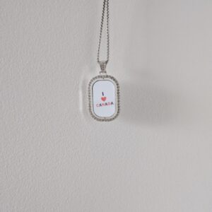 I Heart Canada Dog Tag Pendant With Chain