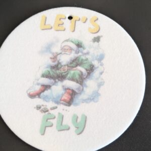 Let’s Fly Christmas Round Felt Ornament