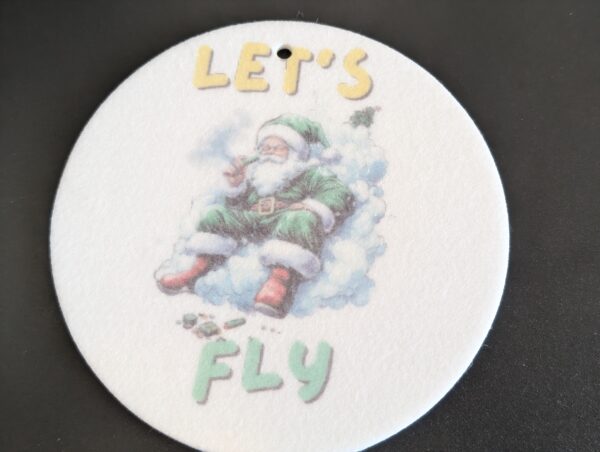 Let’s Fly Christmas Round Felt Ornament