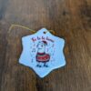 Fa La La Lama Christmas Snow Flake Ceramic Ornament