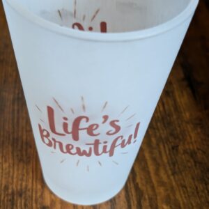 Life’s Brewtiful Frosted Tall Glass Mug