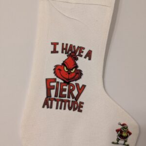 Christmas Stocking Fiery Grinch