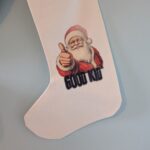 Christmas Stocking Santa Thumbs Up Good Kid