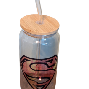 Super Hero 18oz Glass Tumbler