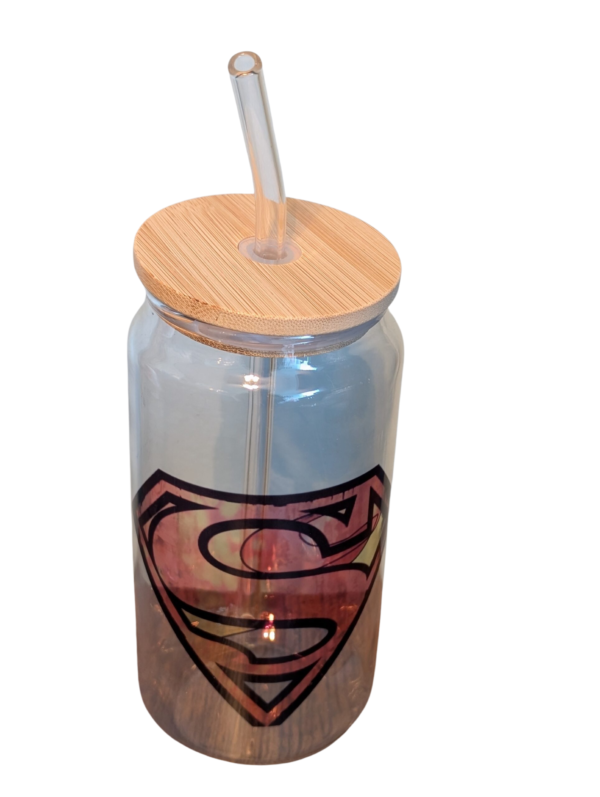 Super Hero 18oz Glass Tumbler